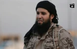 Capture d'écran prise à partir d'une vidéo de propagande du groupe EI le 20 juillet 2016, montrant vraisemblablement Rachid Kassim, un jihadiste français 
