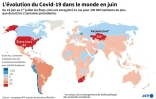L'évolution du Covid-19 dans le monde en juin