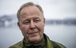 le commandant suédois pour les opérations conjointes, Carl-Johan Edström, lors d'un exercice militaire de l'Otan, à Alta, dans l'Arctique norvégien, le 8 mars 2024