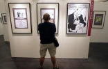 Des dessins de Cabu exposés à Saint-Just-le-Martel en Haute-Vienne, le 4 juillet 2017