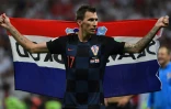 Mario Mandzukic à la fin de la demi-finale contre l'Angleterre, le 11 juillet 2018 à Moscou