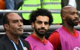 Mohamed Salah reste sur le banc lors de l'entrée en lice de l'Egypte dans le Mondial russe, le 15 juin 2018 à Ekaterinbourg, contre l'Uruguay