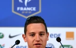 L'attaquant français Florian Thauvin en conférence de presse, le 23 juin 2018 à Istra