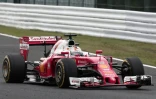 Le pilote allemand Sebastian Vettel au volant de sa Ferrari lors du GP du Japon de F1 sur le circuit de Suzuka, le 9 octobre 2016