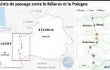 Les points de passage entre le Bélarus et la Pologne