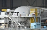 Un avion Airbus à l'usine de Toulouse-Blagnac en juin 2017