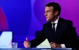 Le candidat à la présidentielle Emmanuel Macron lors d'une interview le 20 avril 2017
