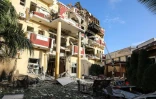L'hôtel Hayat après l'attaque d'islamistes shebab qui a durée une trentaine d'heures, le 21 août 2022 à Mogadiscio, en Somalie