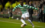 L'attaquant français Moussa Dembélé, sous les couleurs du Celtic, contre Saint-Pétersbourg en Ligue Europa, le 15 février 2018 à Glasgow