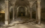 Le réservoir central de l'aqueduc d'Hadrien, à Kolonaki, dans le centre d'Athènes, le 30 janvier 2025