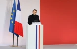 Le président Emmanuel Macron rend hommage aux 13 soldats français tués au Mali, dans la cour des Invalides le 2 décembre 2019 à Paris 