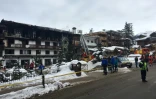 Incendie dans un ancien hôtel accueillant des saisonniers à Courchevel (Savoie), le 20 janvier 2019