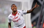 L'attaquant brésilien Malcom, sous le maillot de Bordeaux, sur la pelouse de Metz pour son dernier match en Ligue 1, le 19 mai 2018