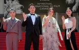 De gauche à droite: Toko Miura, Ryusuke Hamaguchi, Reika Kirishima et Sonia Yuan à Cannes le 11 juillet 2021