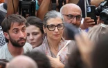La rapporteure des Nations unies pour les territoires palestiniens, Francesca Albanese, assiste à une conférence de presse de la flottille pour Gaza, à Tunis, le 9 septembre 2025
