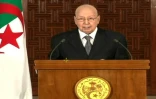 Capture d'écran du président algérien Abdelkader Bensalah s'exprimant dans un discours à la nation le 3 juillet 2019