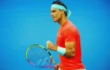 Rafael Nadal durant son match face à Dominic Thiem, au premier tour du tournoi ATP de Brisbane, le 2 janvier 2024
