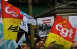 Dans la manifestation contre les réformes du gouvernement à Paris le 22 mars 2018