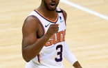 Le N.3 de Phoenix Chris Paul lors d'un match de NBA contre les Clippers, le 8 avril 2021 à Los Angeles 