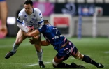 L'ailier de Castres, Geoffrey Palis (g), lors du match de Top 14 contre le Stade Français, au stade Jean-Bouin, le 31 janvier 2020
