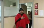 Le leader de la puissante Confédération des nationalités indigènes de l'Equateur (Conaie), Leonidas Iza, le 15 juin 2022 à Latacunga, en Equateur