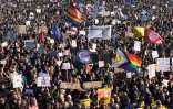Vaste manifestation contre l'extrême droite à Munich, dans le sud de l'Allemagne, le 8 février 2025