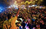 Des partisans du candidat d'extrême droite à la présidentielle Jair Bolsonaro, rassemblés le 7 octobre 2018 à Sao Paulo, au Brésil