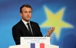 Le président Emmanuel Macron prononce un discours sur l'Europe à la Sorbonne, le 26 septembre 2017 à Paris