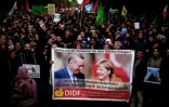 Manifestation contre la politique du président turc Recep Tayyip Erdogan à Berlin, au moment de sa visite en Allemagne le 28 septembre 2018