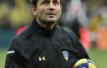 L'entraîneur clermontois Franck Azéma lors d'un match de Top 14 face à La Rochelle, au stade Michelin, le 4 mars 2018