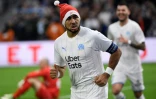 Le milieu de l'OM Dimitri Payet buteur contre Nîmes, en L1 au Vélodrome, le 21 décembre 2019