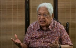 Le député Edcel Lagman, lors d'une interview avec l'AFP à Quezon City, près de Manille, le 20 juin 2024