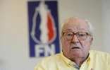 Jean-Marie Le Pen donne une conférence de presse à Marignane, le 31 mai 2017