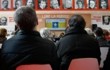 Des visiteurs au Pavillon officiel russe, le 16 mars 2018 au Salon du Livre de Paris