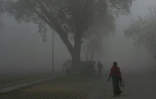 Brume de pollution à New Delhi, le 22 février 2023 en Inde
