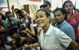 La sénatrice Grace Poe, candidate à l'élection présidentielle, vote à Manille le 9 mai 2016