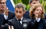 Nicolas Sarkozy et Nathalie Kosciusko-Morizet (en arrière-plan, à droite), le 4 septembre 2016 à La Baule