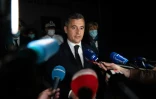 Le ministre de l'Intérieur français Gérald Darmanin au commissariat d'Avignon le 5 mai 2021