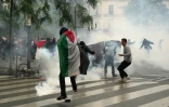 Heurts à Paris entre les forces de l'ordre et des manifestants en hommage au militant d'ultragauche Clément Méric tué il y a dix ans, en soutien aux peuples palestinien et kanak, le 1er juin 2024