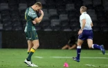 L'Australien Reece Hodge après avoir raté la pénalité de la victoire contre l'Argentine lors de la 6e journée du Rugby Championship le 5 décembre 2020 à Sydney