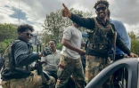 Des membres de la Force de paix du Tigré (TPF), pro-gouvernementale, après que les forces fédérales éthiopiennes et leurs alliés sont entrés dans Mekele, capitale du Tigré, le 4 octobre 2026 en Ethiopie