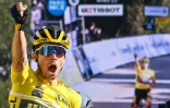 Le Slovène Primoz Roglic, vainqueur de la 6e étape de Paris-Nice, entre Brignoles et Biot, le 12 mars 2021