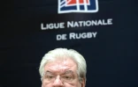 Le président de la Ligue nationale de rugby (LNR), Paul Goze, en conférence de presse à Paris, le 16 novembre 2012