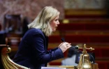 La présidente de l'Assemblée nationale Yaël Braun-Pivet intervient dans l'hémicycle, Paris, le 16 décembre 2024