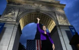 La sénatrice démocrate et candidate à la Maison Blanche Elizabeth Warren, lors d'un meeting de campagne le 16 septembre 2019 à New York
