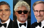 Montage réalisé le 11 avril 2016 de Georges Clooney, Pedro   Almodovar et Steven Spielberg