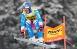 Le Français Alexis Pinturault pendant le descente de Coupe du monde le 26 novembre 2022 à Lake Louise au Canada