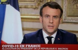 Capture d'écran lors de l'allocution du président Emmanuel Macron sur la pandémie de coronavirus le 12 mars 2020