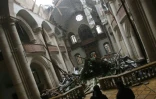 A l'intérieur de l'Eglise Saint Elie d'Alep, en Syrie, le 21 décembre 2016