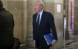 L'ancien ministre français de l'Intérieur, Brice Hortefeux, arrive au Palais de justice de Paris, le 11 mai 2026, pour le procès en appel dans l'affaire du financement libyen de la campagne présidentielle de Nicolas Sarkozy en 2007